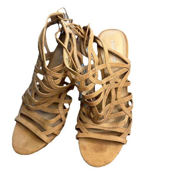 Gianna Bini Latter Lace Up Heels - Picture 1 of 4